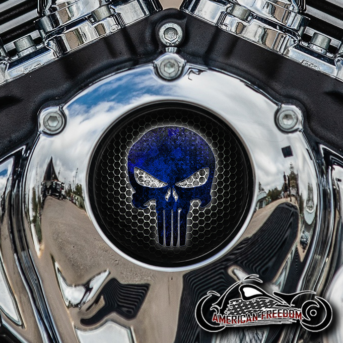 Indian Thunder Stroke Cam Insert - Blue Rusted Punisher Grille